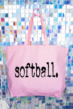 Distressed Softball. Canvas Jumbo Tote - Wholesale Accessory Market
