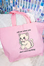 Don't Call Me Canvas Jumbo Tote - Wholesale Accessory Market