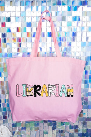 Dots & Doodles School Staff Series Canvas Jumbo Tote - Wholesale Accessory Market