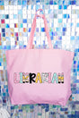 Dots & Doodles School Staff Series Canvas Jumbo Tote - Wholesale Accessory Market