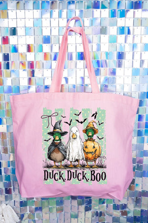 Duck, Duck, Boo Canvas Jumbo Tote - Wholesale Accessory Market