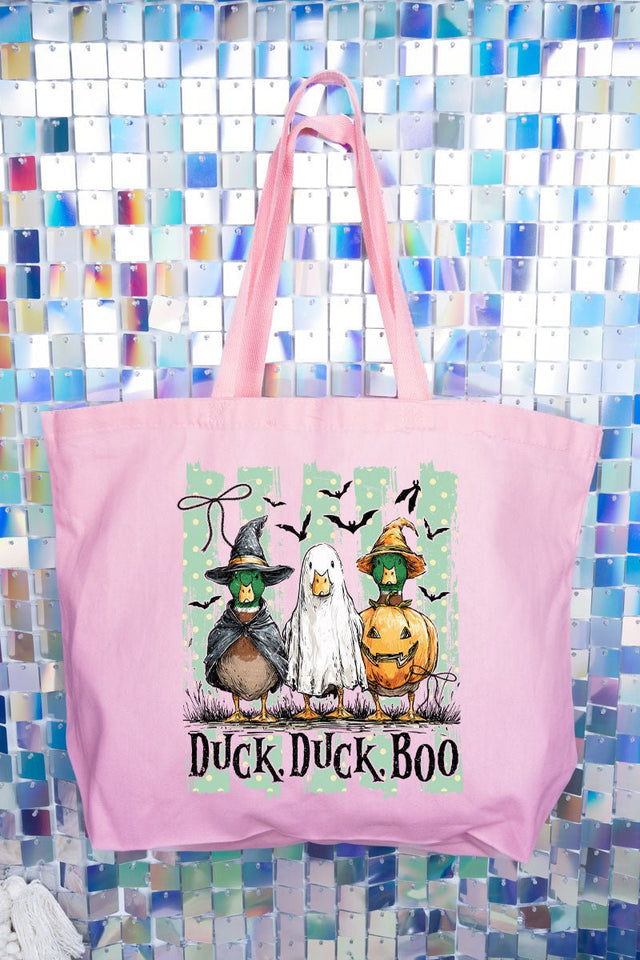 Duck, Duck, Boo Canvas Jumbo Tote - Wholesale Accessory Market
