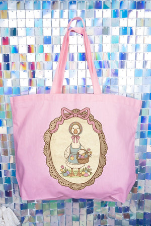 Easter Belle Spring Goose Canvas Jumbo Tote - Wholesale Accessory Market