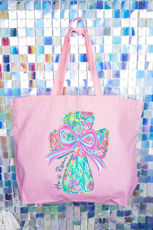 Faith & Frills Canvas Jumbo Tote - Wholesale Accessory Market