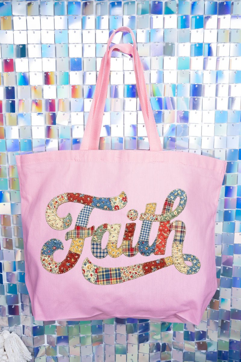 Faith Sewn Sweet Canvas Jumbo Tote - Wholesale Accessory Market