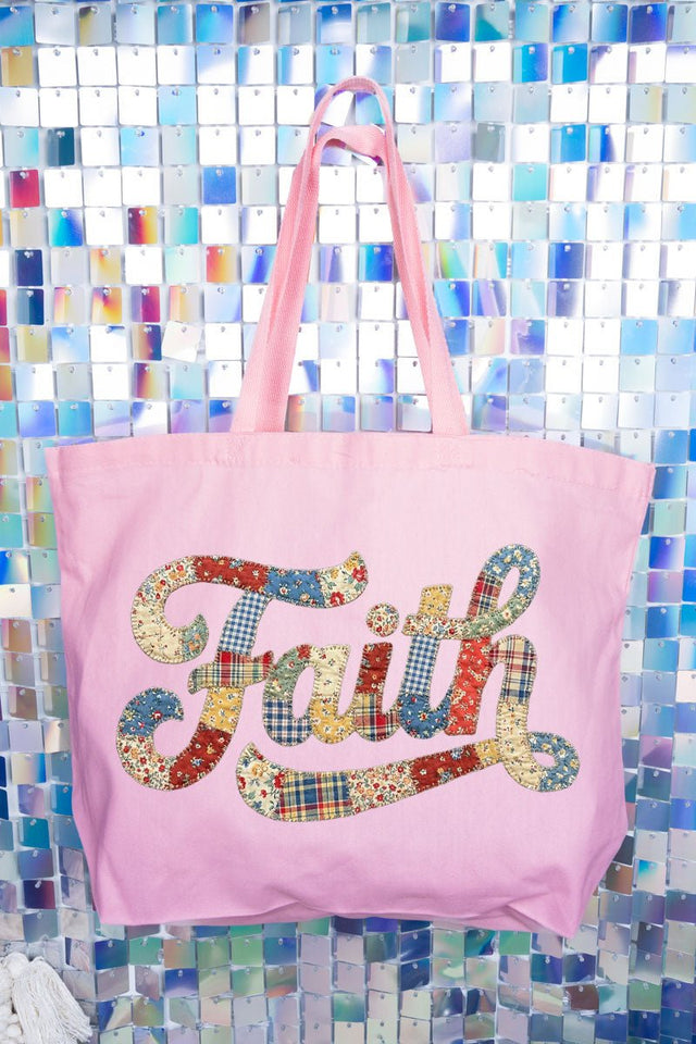 Faith Sewn Sweet Canvas Jumbo Tote - Wholesale Accessory Market
