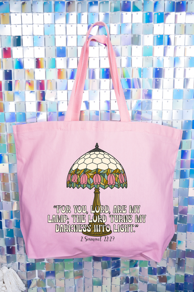 For You, Lord, Are My Lamp Canvas Jumbo Tote - Wholesale Accessory Market