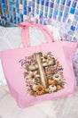 Harvest Praise Cross Canvas Jumbo Tote - Wholesale Accessory Market