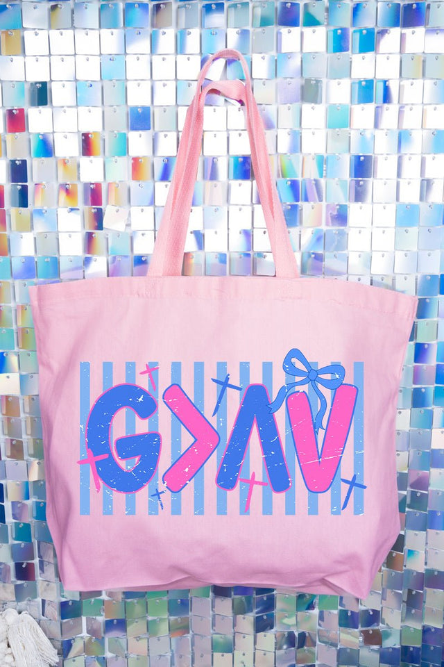 Highs & Lows Faith Equation Canvas Jumbo Tote - Wholesale Accessory Market