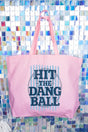 Hit The Dang Ball Canvas Jumbo Tote - Wholesale Accessory Market