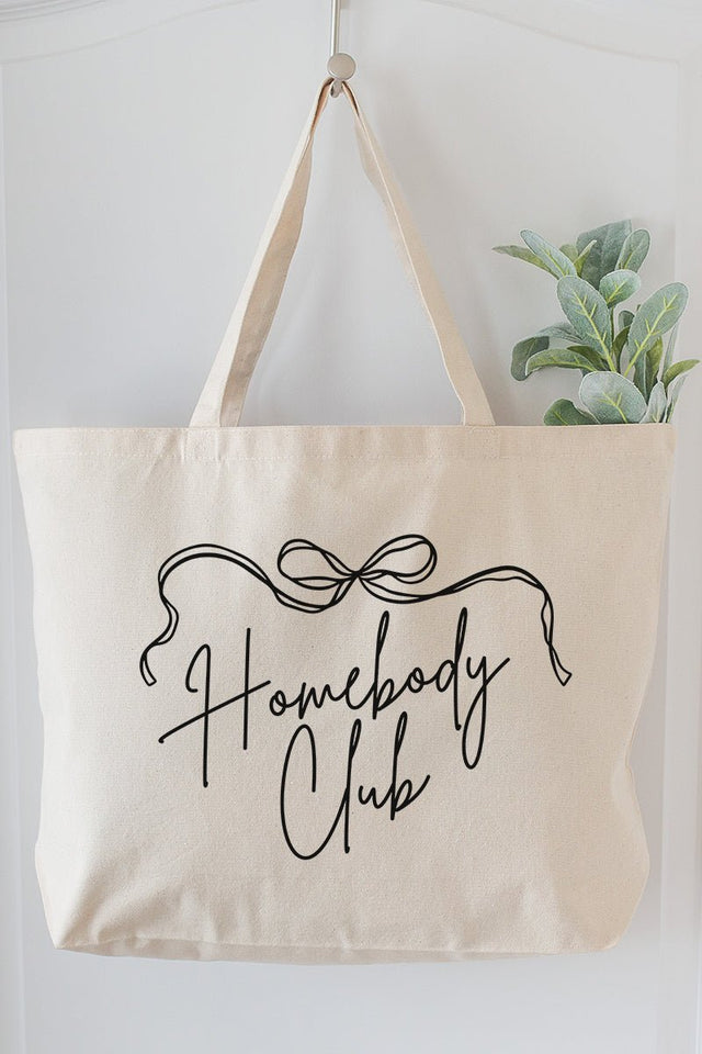 Homebody Club Canvas Jumbo Tote - Wholesale Accessory Market