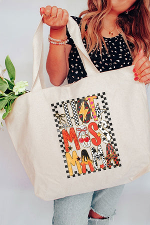 Hot Mess Mama Canvas Jumbo Tote - Wholesale Accessory Market