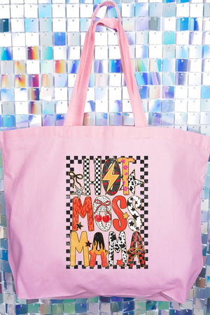 Hot Mess Mama Canvas Jumbo Tote - Wholesale Accessory Market