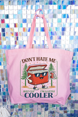 I'm A Little Cooler Canvas Jumbo Tote - Wholesale Accessory Market