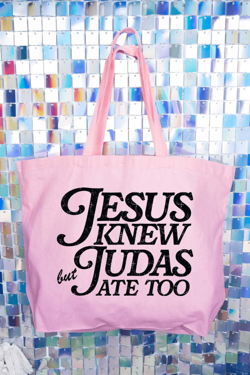Jesus Knew Canvas Jumbo Tote - Wholesale Accessory Market