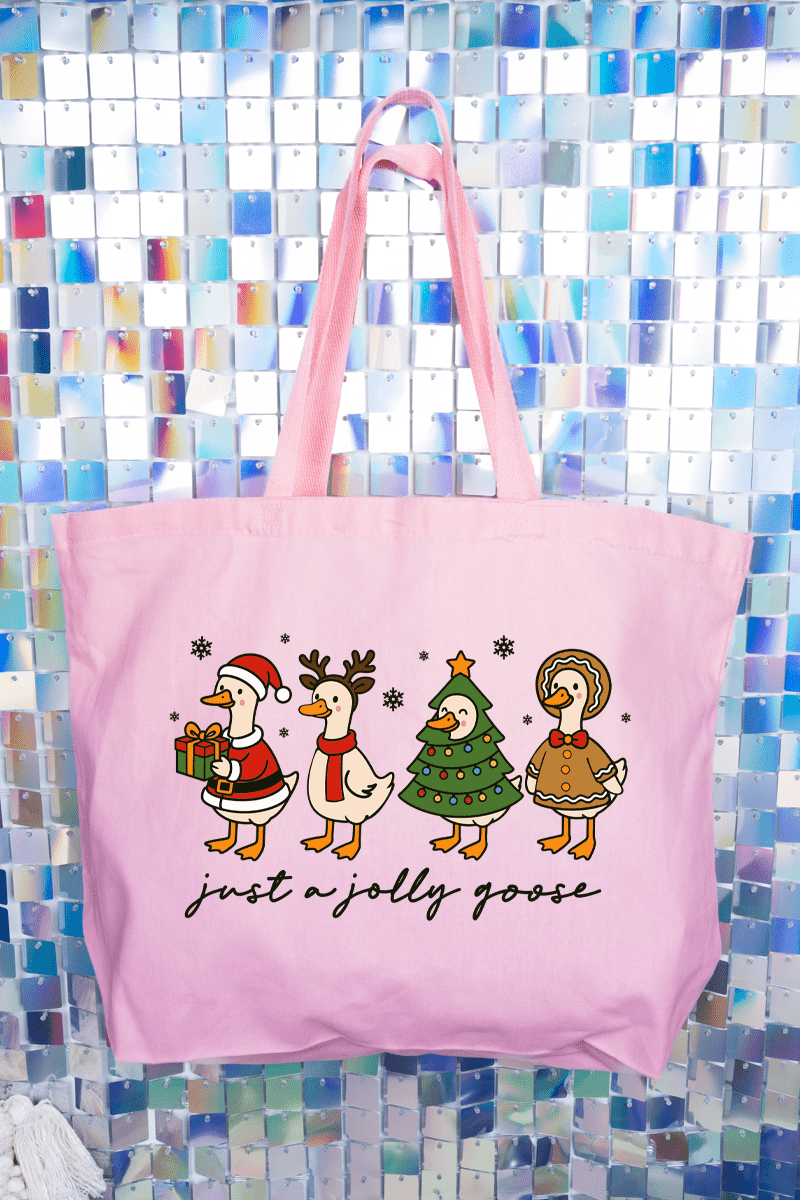 Just A Jolly Goose Canvas Jumbo Tote - Wholesale Accessory Market