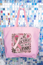 Leopard Doodle We Wear Pink Canvas Jumbo Tote - Wholesale Accessory Market