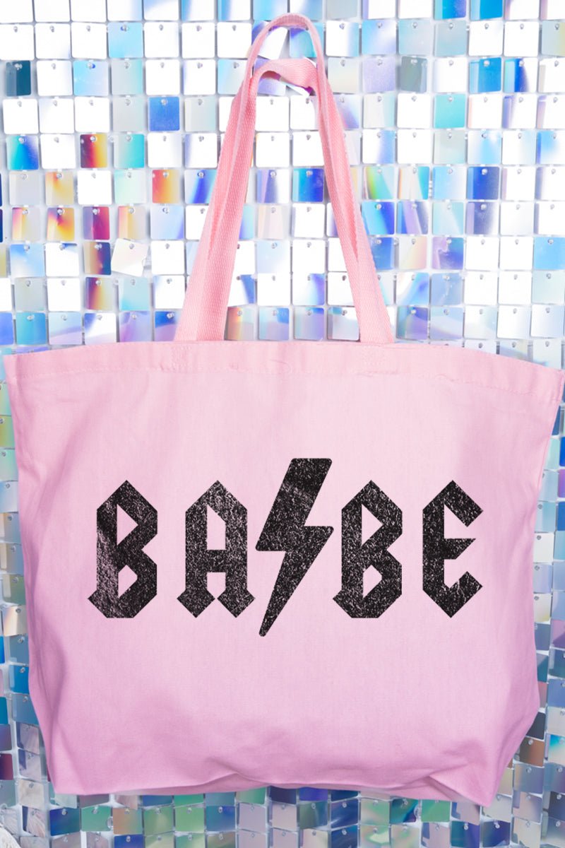 Lightning Bolt Babe Canvas Jumbo Tote - Wholesale Accessory Market