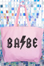 Lightning Bolt Babe Canvas Jumbo Tote - Wholesale Accessory Market