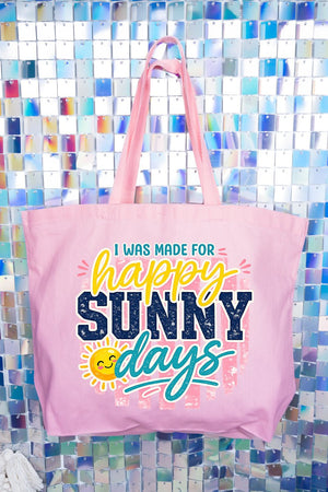 Made For Sunny Days Canvas Jumbo Tote