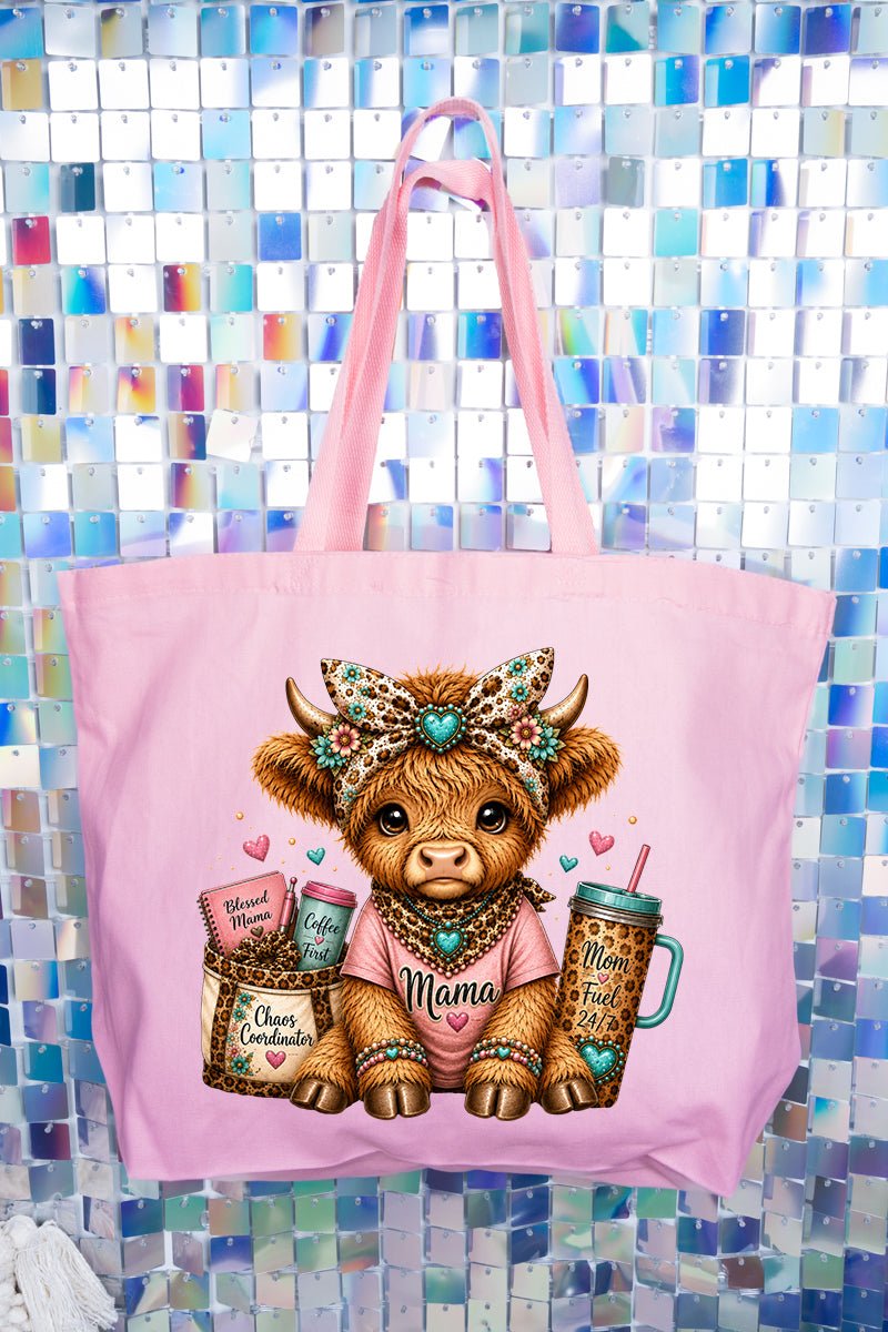 Mama Raising The Herd Canvas Jumbo Tote - Wholesale Accessory Market