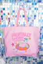 Mentally Somewhere Expensive Canvas Jumbo Tote - Wholesale Accessory Market