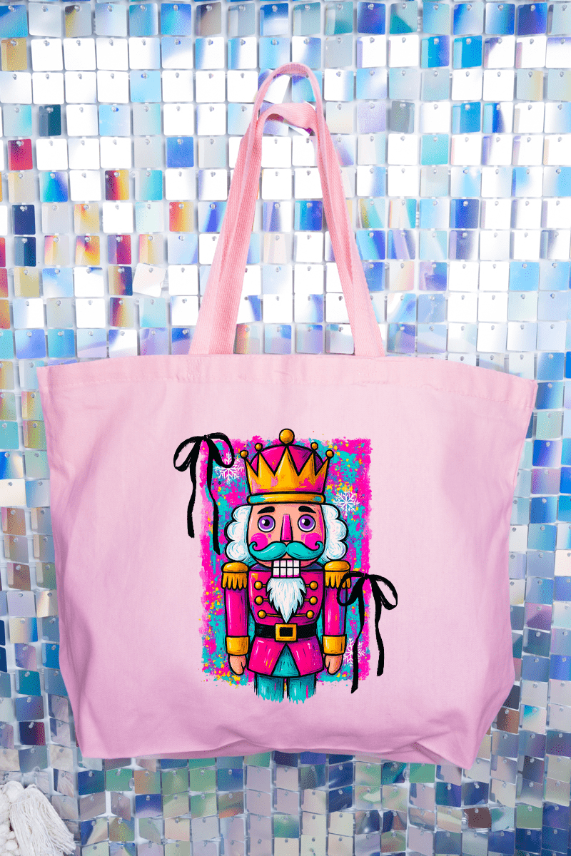 Neon Nutcracker Canvas Jumbo Tote - Wholesale Accessory Market