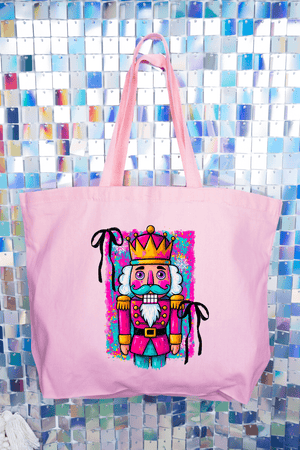 Neon Nutcracker Canvas Jumbo Tote - Wholesale Accessory Market
