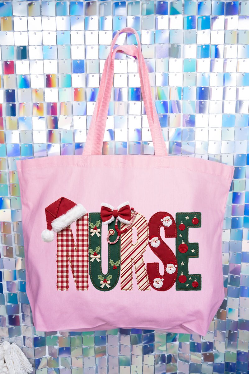 North Pole Nurse Canvas Jumbo Tote - Wholesale Accessory Market