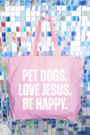 Pet Dogs Canvas Jumbo Tote - Wholesale Accessory Market