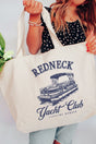 Redneck Yacht Club Canvas Jumbo Tote - Wholesale Accessory Market
