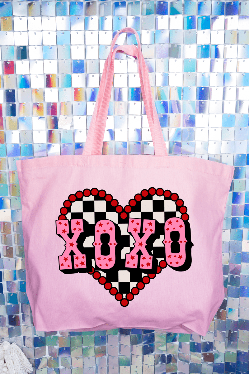 Rockabilly XOXO Canvas Jumbo Tote - Wholesale Accessory Market