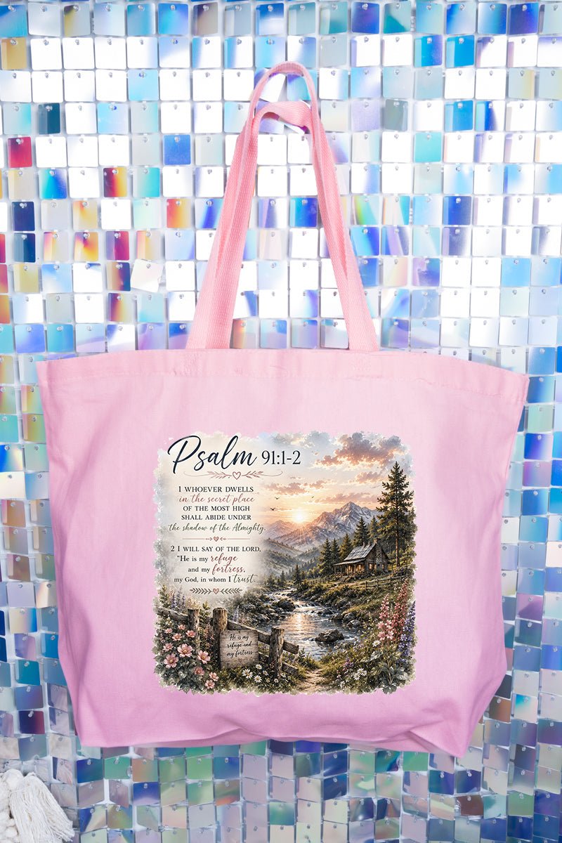 Scenic Psalm 91 Canvas Jumbo Tote - Wholesale Accessory Market