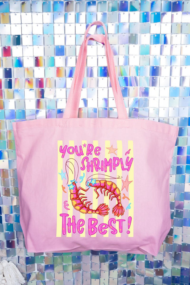 Shrimply The Best Canvas Jumbo Tote - Wholesale Accessory Market