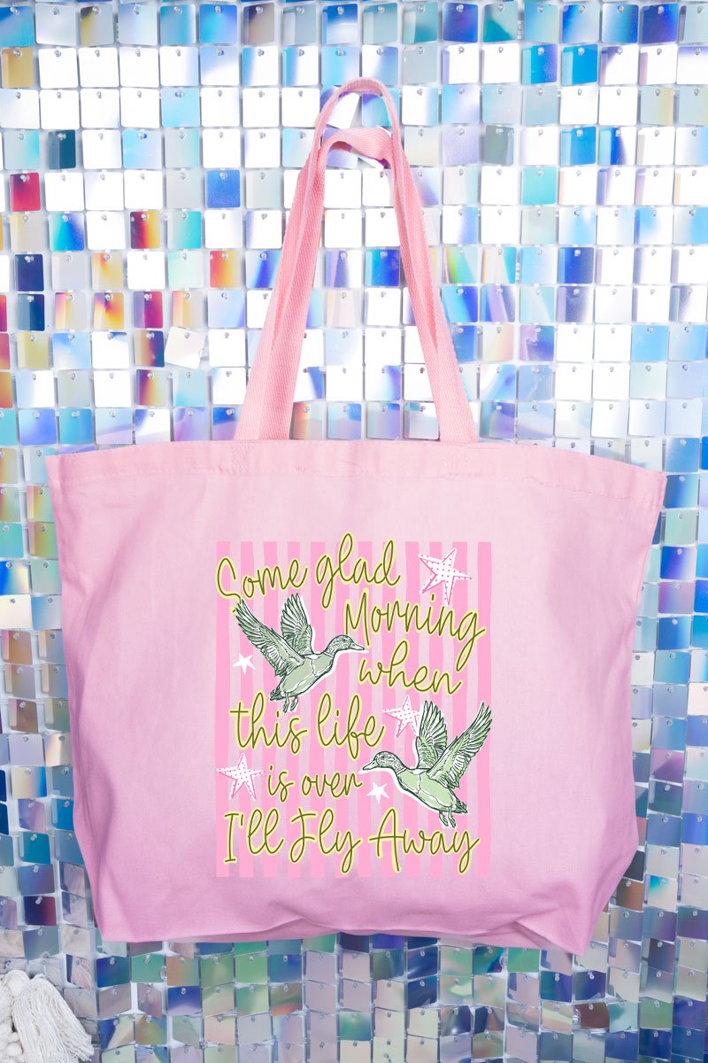 Some Glad Morning Canvas Jumbo Tote - Wholesale Accessory Market
