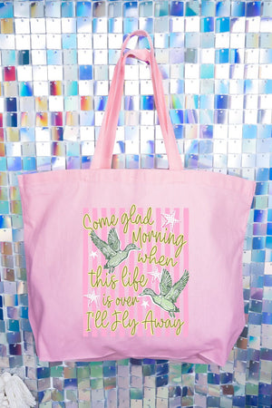 Some Glad Morning Canvas Jumbo Tote - Wholesale Accessory Market