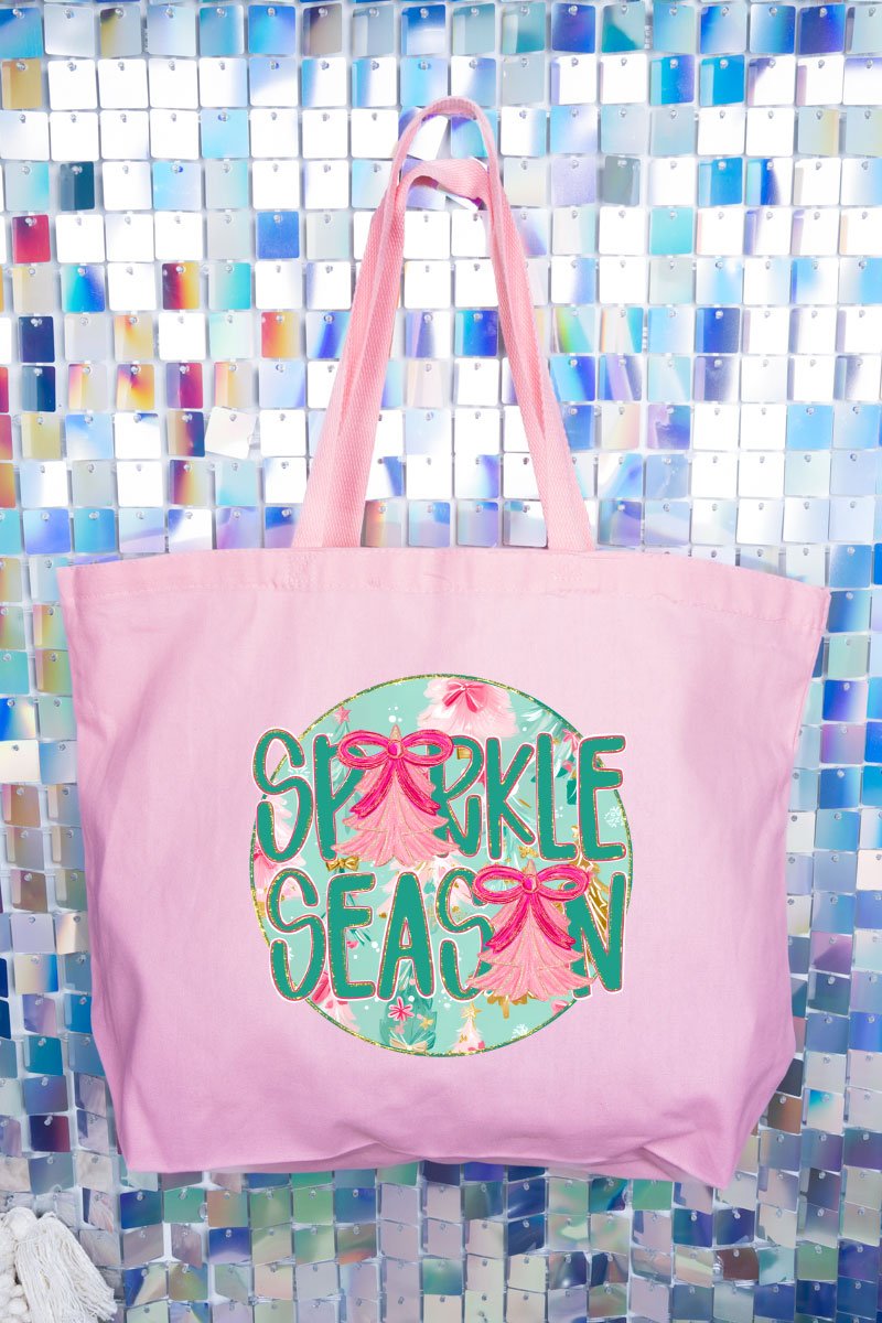 Sparkle Season Canvas Jumbo Tote - Wholesale Accessory Market
