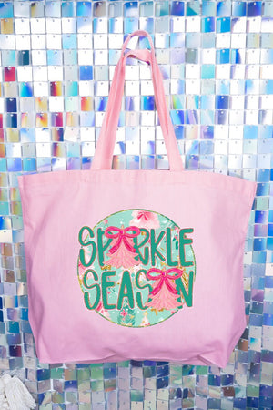 Sparkle Season Canvas Jumbo Tote - Wholesale Accessory Market