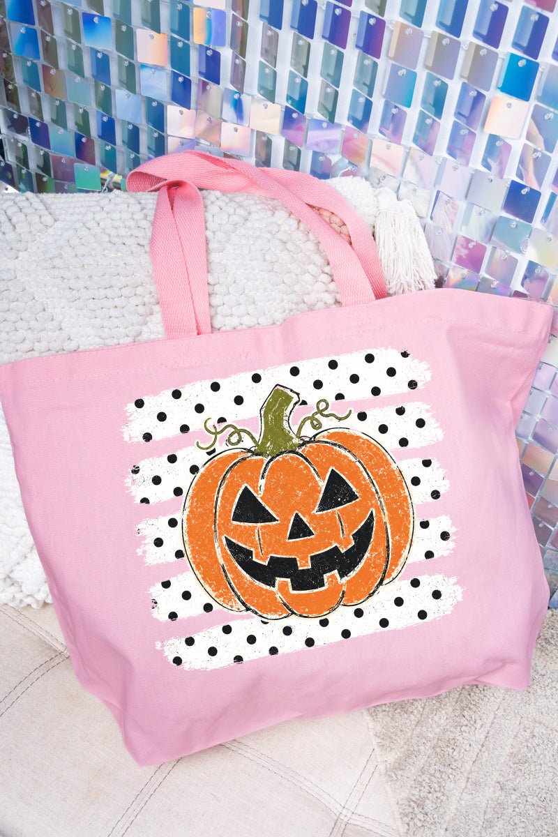 Spooky Pumpkin Pop Canvas Jumbo Tote - Wholesale Accessory Market