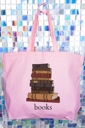 Stacked Books Jumbo Tote - Wholesale Accessory Market