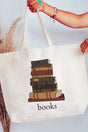 Stacked Books Jumbo Tote - Wholesale Accessory Market