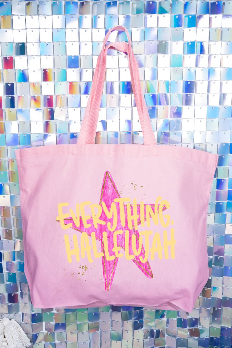 Star Everything Hallelujah Canvas Jumbo Tote - Wholesale Accessory Market