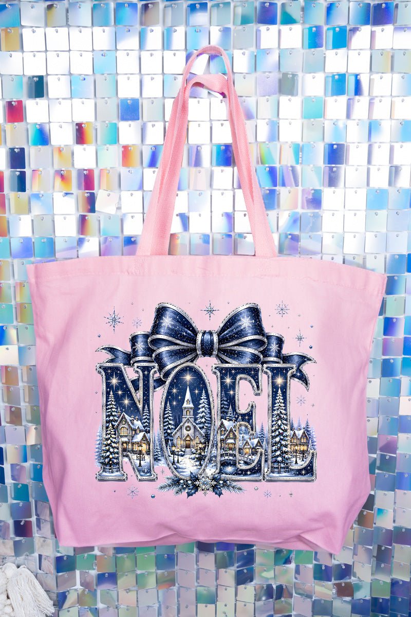 Starlit Noel Village Canvas Jumbo Tote - Wholesale Accessory Market