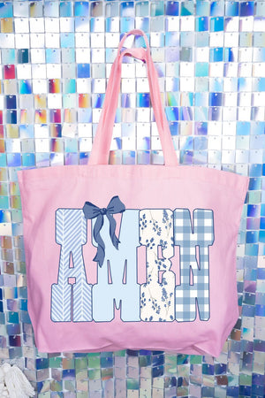 Sunday Blue Amen Canvas Jumbo Tote - Wholesale Accessory Market