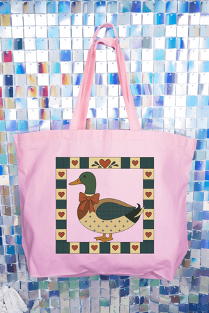 Sunday Mallard Canvas Jumbo Tote - Wholesale Accessory Market