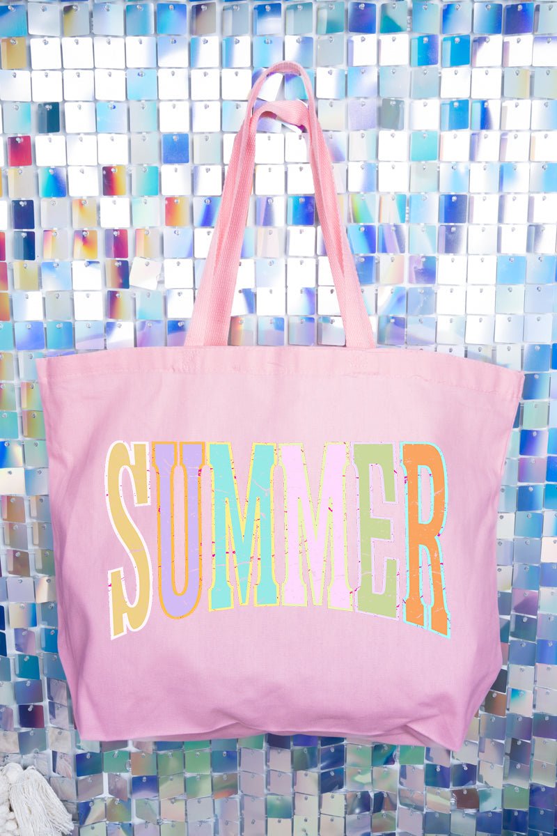 Sunwashed Summer Canvas Jumbo Tote - Wholesale Accessory Market