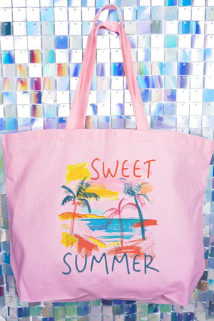 Sweet Summer Canvas Jumbo Tote - Wholesale Accessory Market