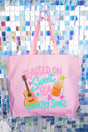 Sweet Tea And Country Music Canvas Jumbo Tote - Wholesale Accessory Market