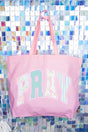 Timeless Pray Canvas Jumbo Tote - Wholesale Accessory Market