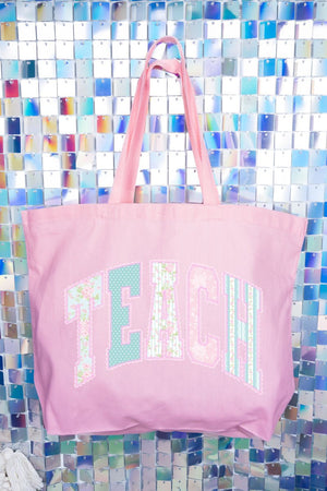 Timeless Teach Canvas Jumbo Tote - Wholesale Accessory Market